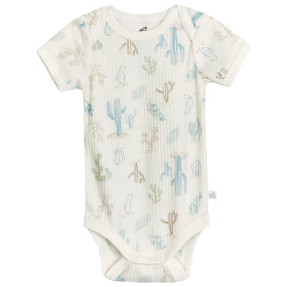 Just Born 3-Pack Baby Boys Desert Cactus Short Sleeve Bodysuits