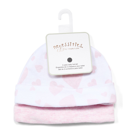 Rose Textiles Heather Hat 2 Pack - Pink Heart