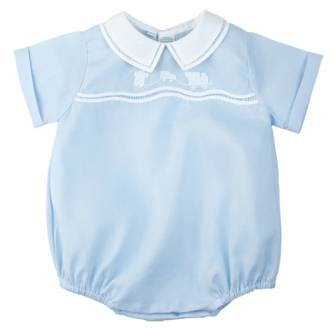 Boy Train Creeper Newborn - Blue