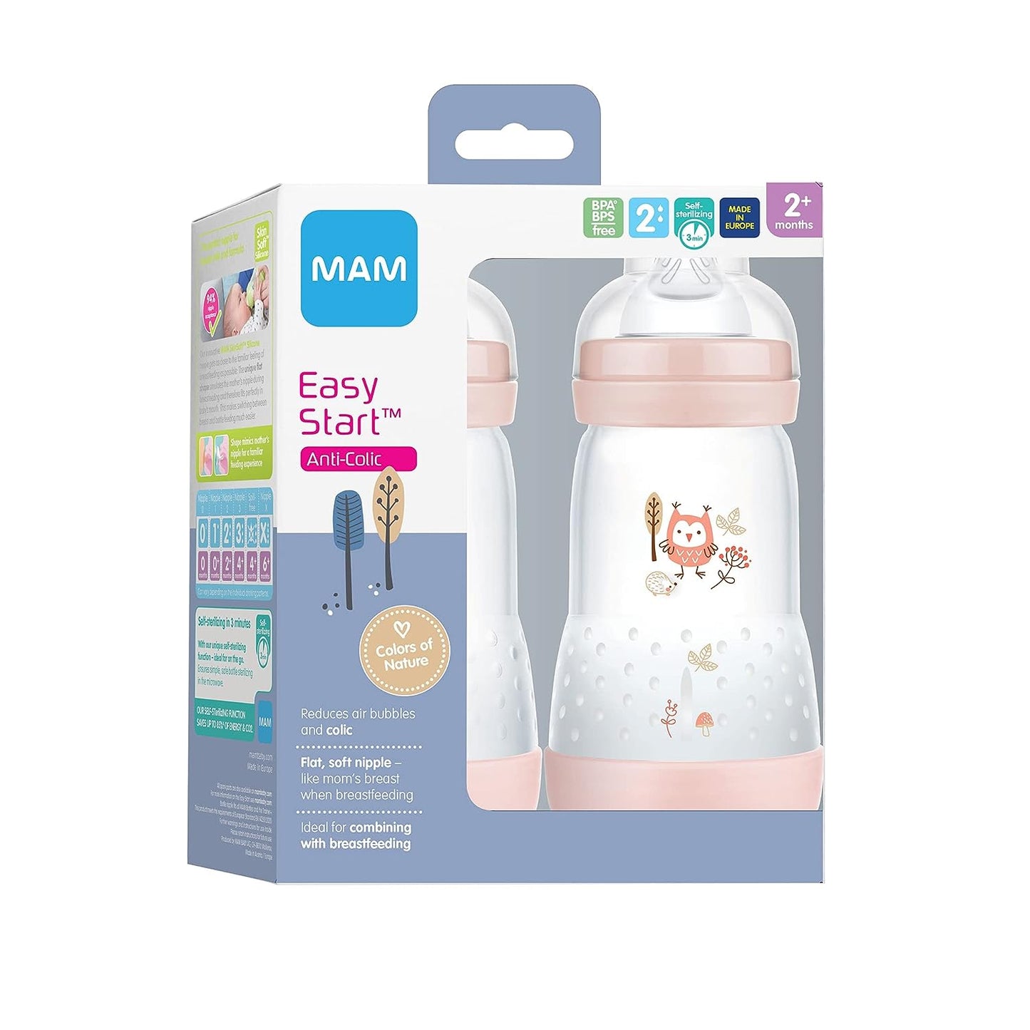 MAM Original Matte Bottles 9oz,  2 Pack