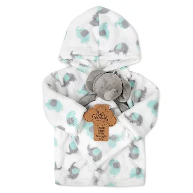 Baby Essentials Elephant Bathrobe & Elephant Snuggle Toy