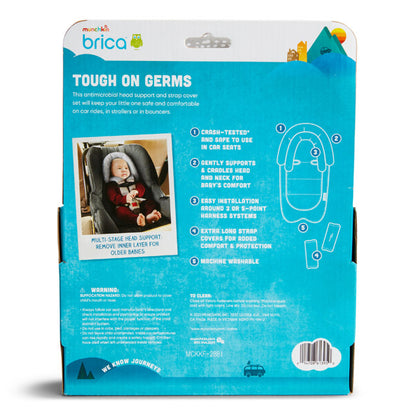 Suporte e tiras antimicrobianas para cabeça Brica® XtraGuard™