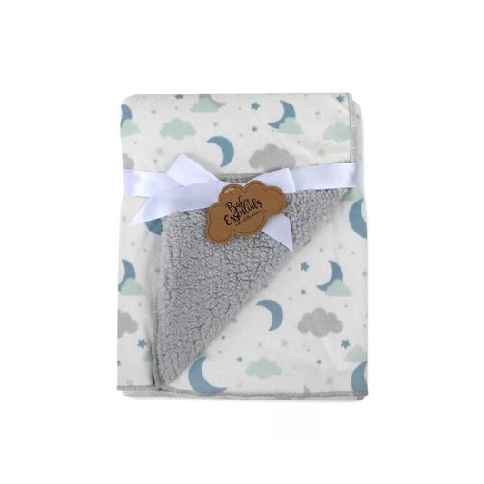 Baby Essentials Stars and Cloud Fleece Sherpa Blanket