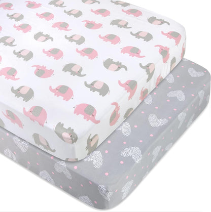 Baby Essentials 2-Pack Fitted Crib Sheet