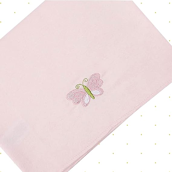 Spasilk 4 Pack Flannel Receiving Blankets - Pink Butterfly