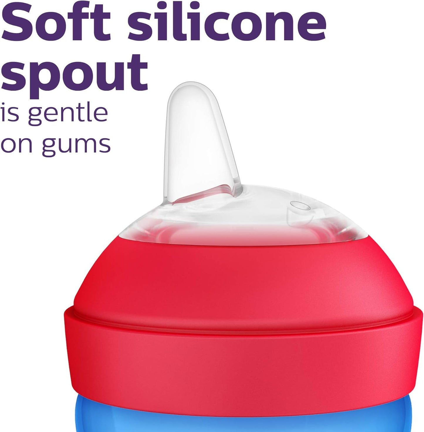 Copo Avent My Grippy Spout 10 onças, pacote com 2 - azul e verde