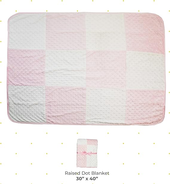 Spasilk Raised Dot Blanket - Pink