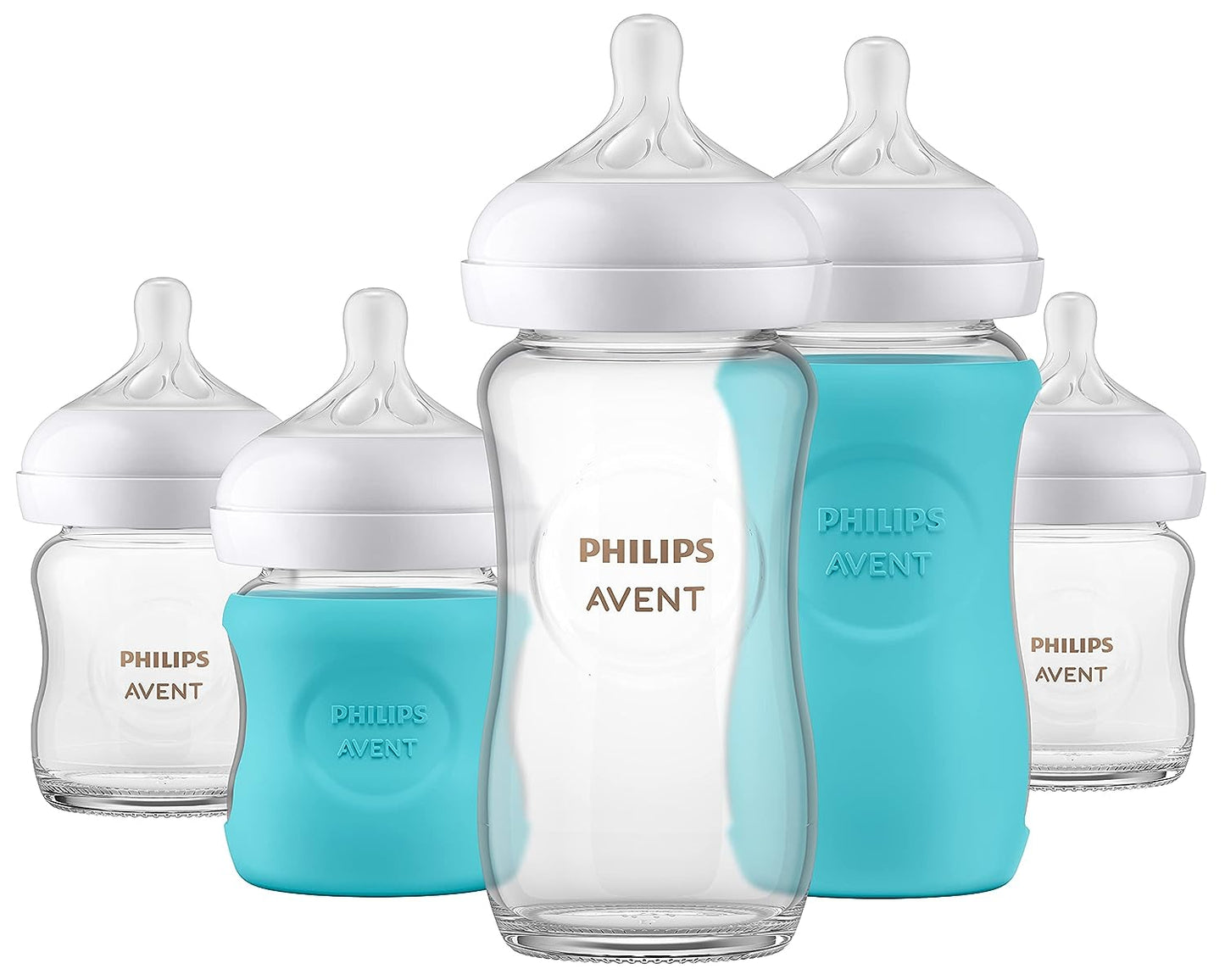 Avent Glass Natural Baby Bottle With Natural Response Nipple - Baby Set