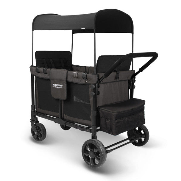 Wonderfold W4 Original Quad Stroller Wagon in Volcanic Black