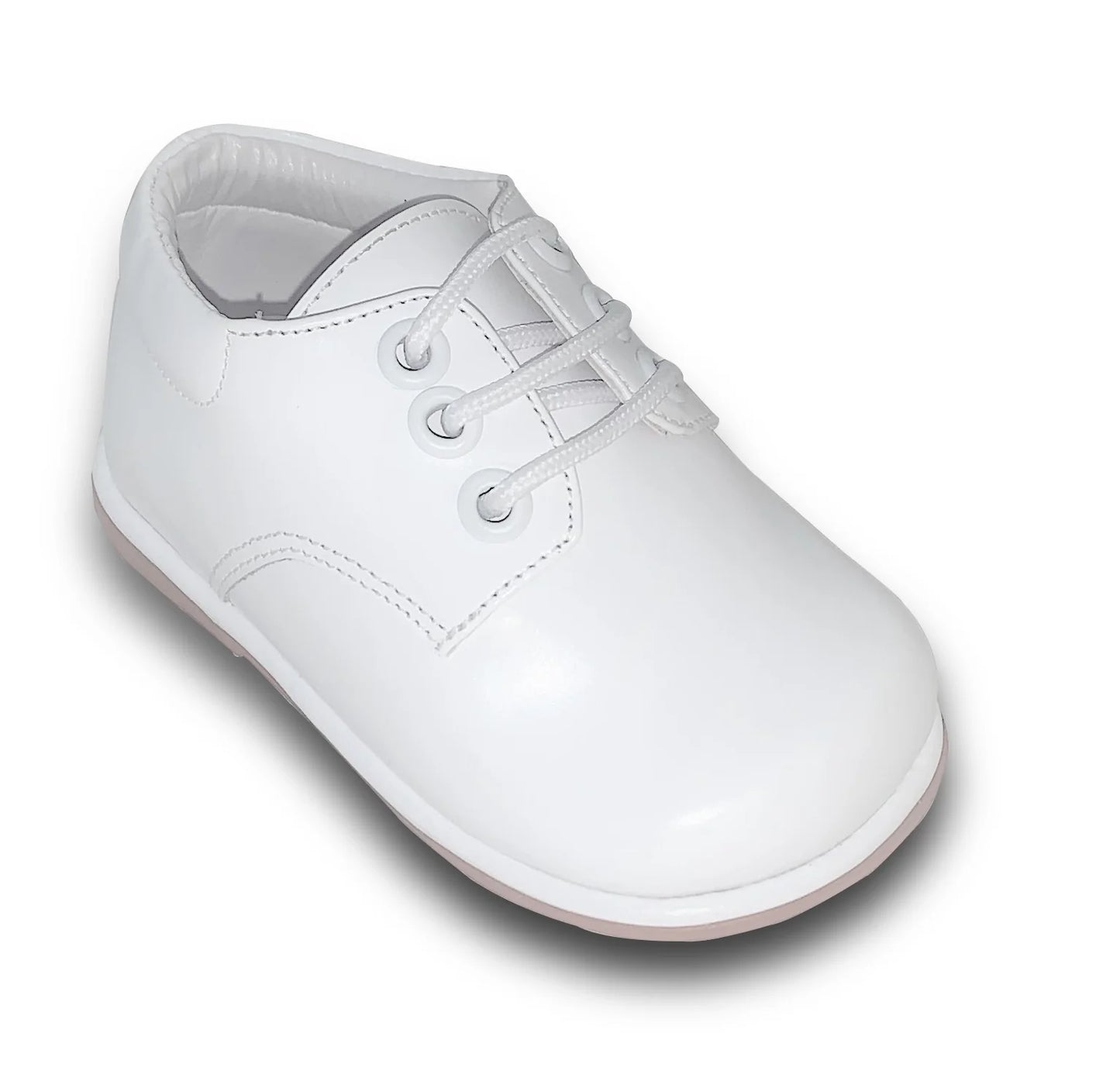 Karela Kids Sapatos de couro antiderrapante menino, branco