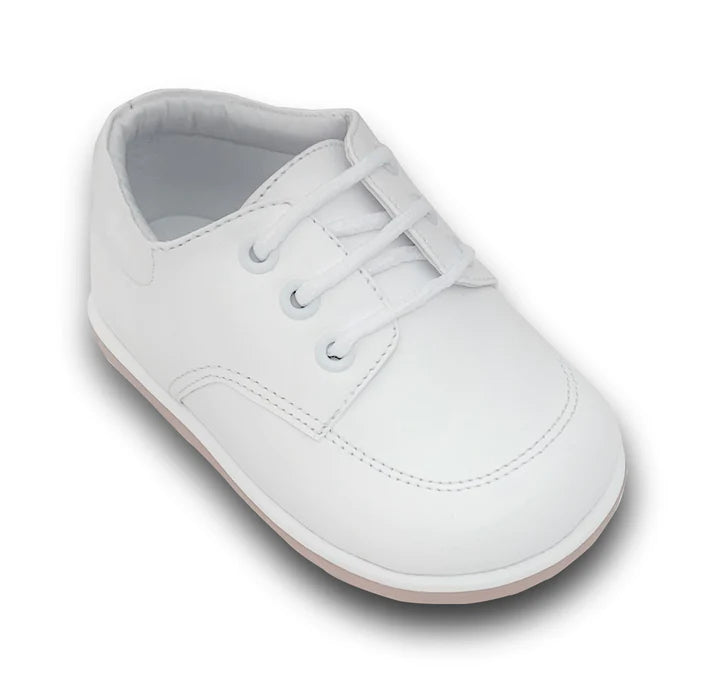 Karela Kids Sapatos de couro menino, branco