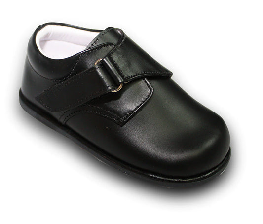 Karela Kids Sapatos de couro menino, preto