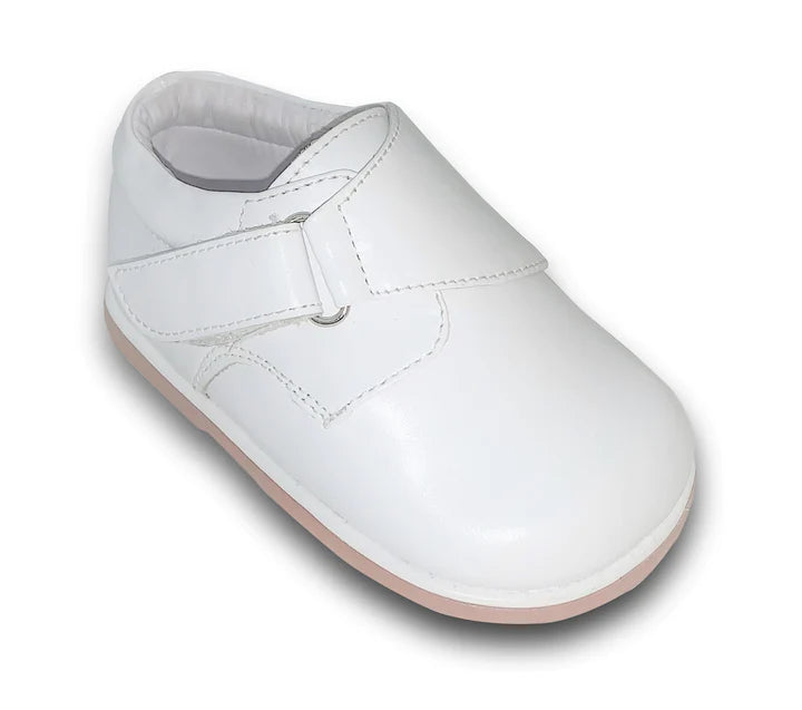 Karela Kids Sapatos de couro menino, branco