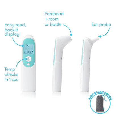 Fridababy  3-in-1 Ear, Forehead and Touchless Infrared Thermometer