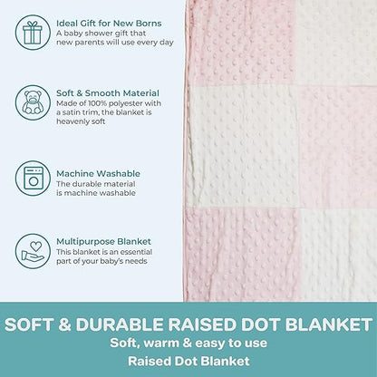 Spasilk Raised Dot Blanket - Pink