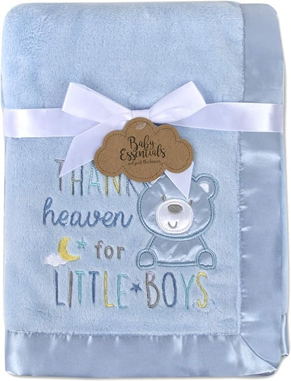 Cobertor de lã Baby Essentials Elephant Love - Azul