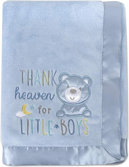 Manta polar Baby Essentials Elephant Love - Azul