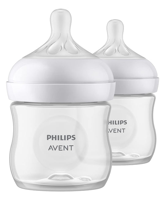 Avent Natural Baby Bottle With Natural Response Nipple 4oz, 2pk - Clear