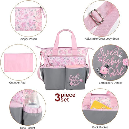 Bolsa de fraldas crossbody Baby Essentials 3 em 1