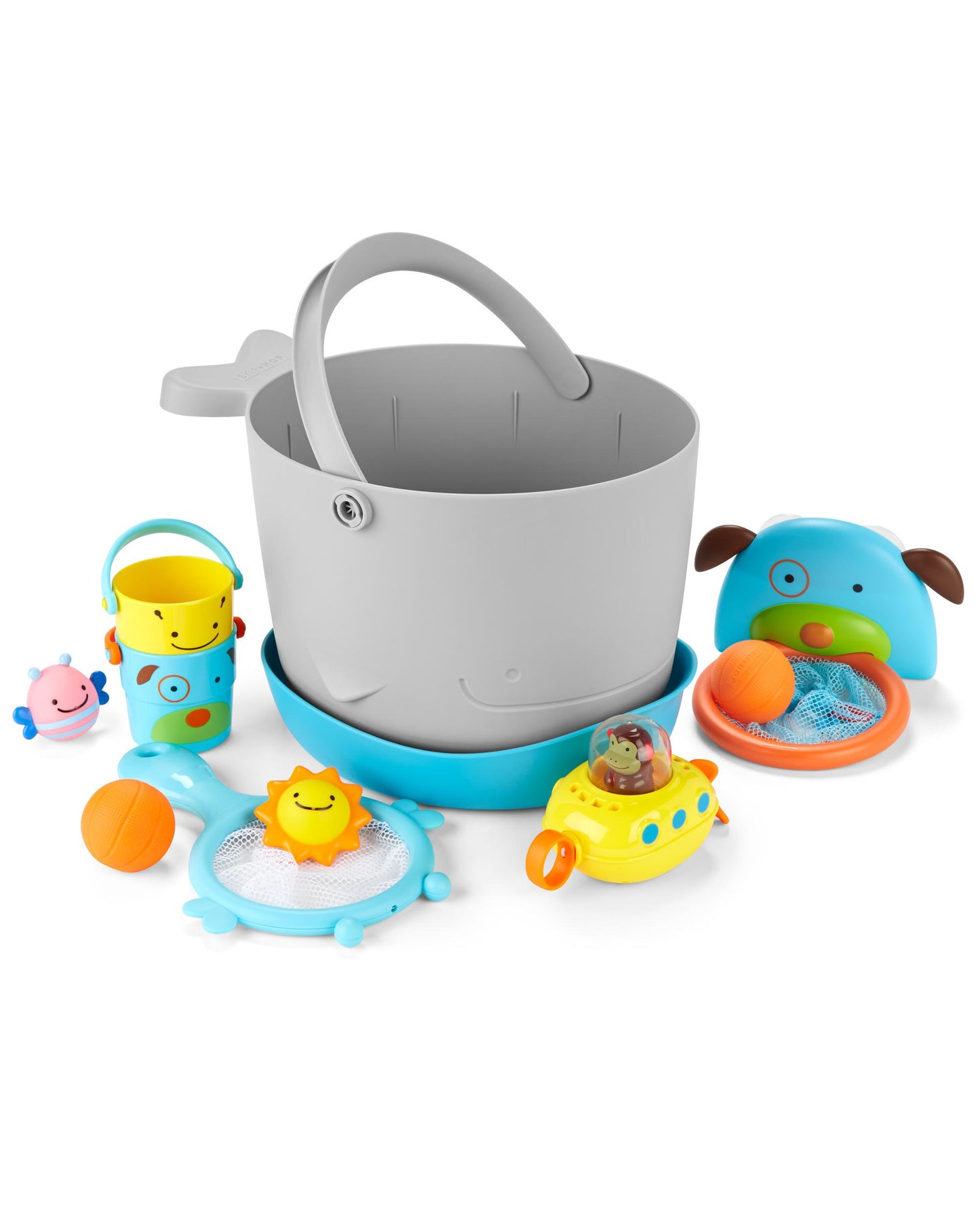 Skip Hop Moby Fun Filled Bath Toy Bucket Gift Set