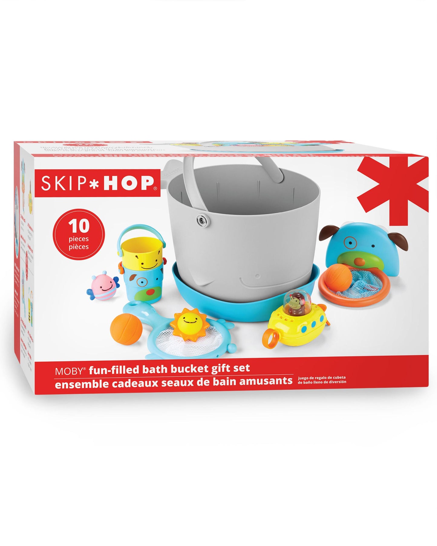 Skip Hop Moby Fun Filled Bath Toy Bucket Gift Set
