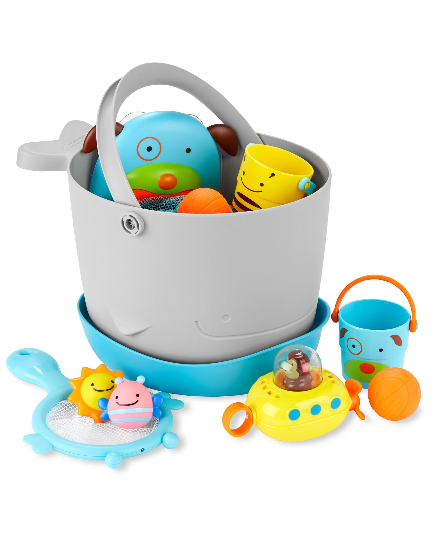 Skip Hop Moby Fun Filled Bath Toy Bucket Gift Set