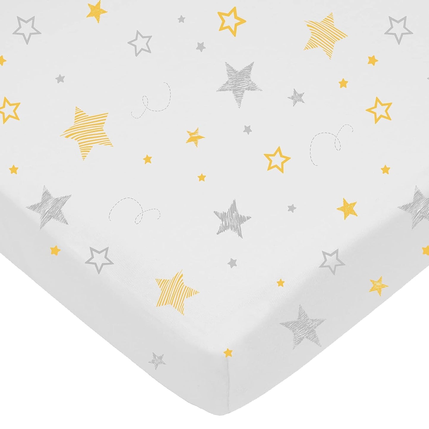 Funda para cambiador de jersey estampado American Baby - Estrellas amarillas