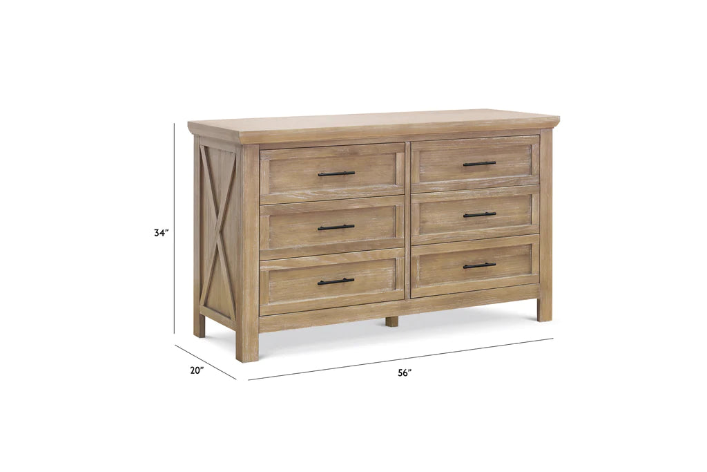 Monogram Emory Farmhouse 6-Drawer Dresser