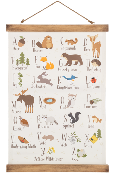 Ganz Woodland ABC Wall Hanging