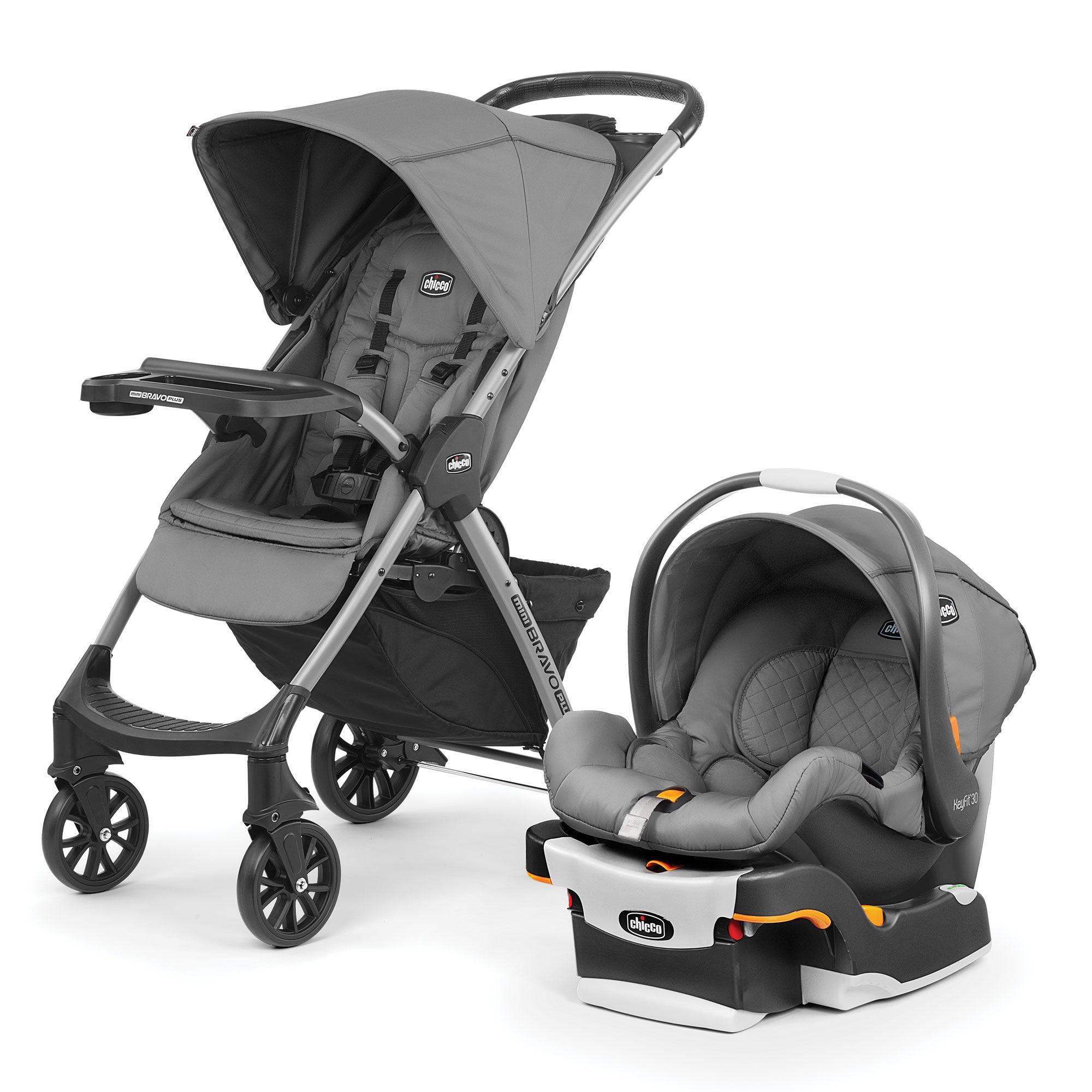 Chicco Mini Bravo Plus Travel System Slate idealbaby