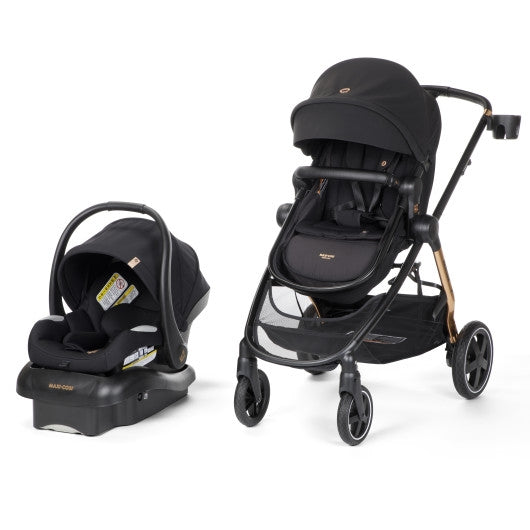 maxi-cosi zelia 2 max travel system - topia tan Maxi Cosi Zelia Luxe 5-in-1 Modular Travel System