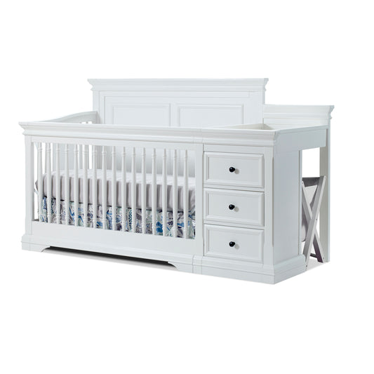 Sorelle Portofino Crib & Changer in White (Available End of December)