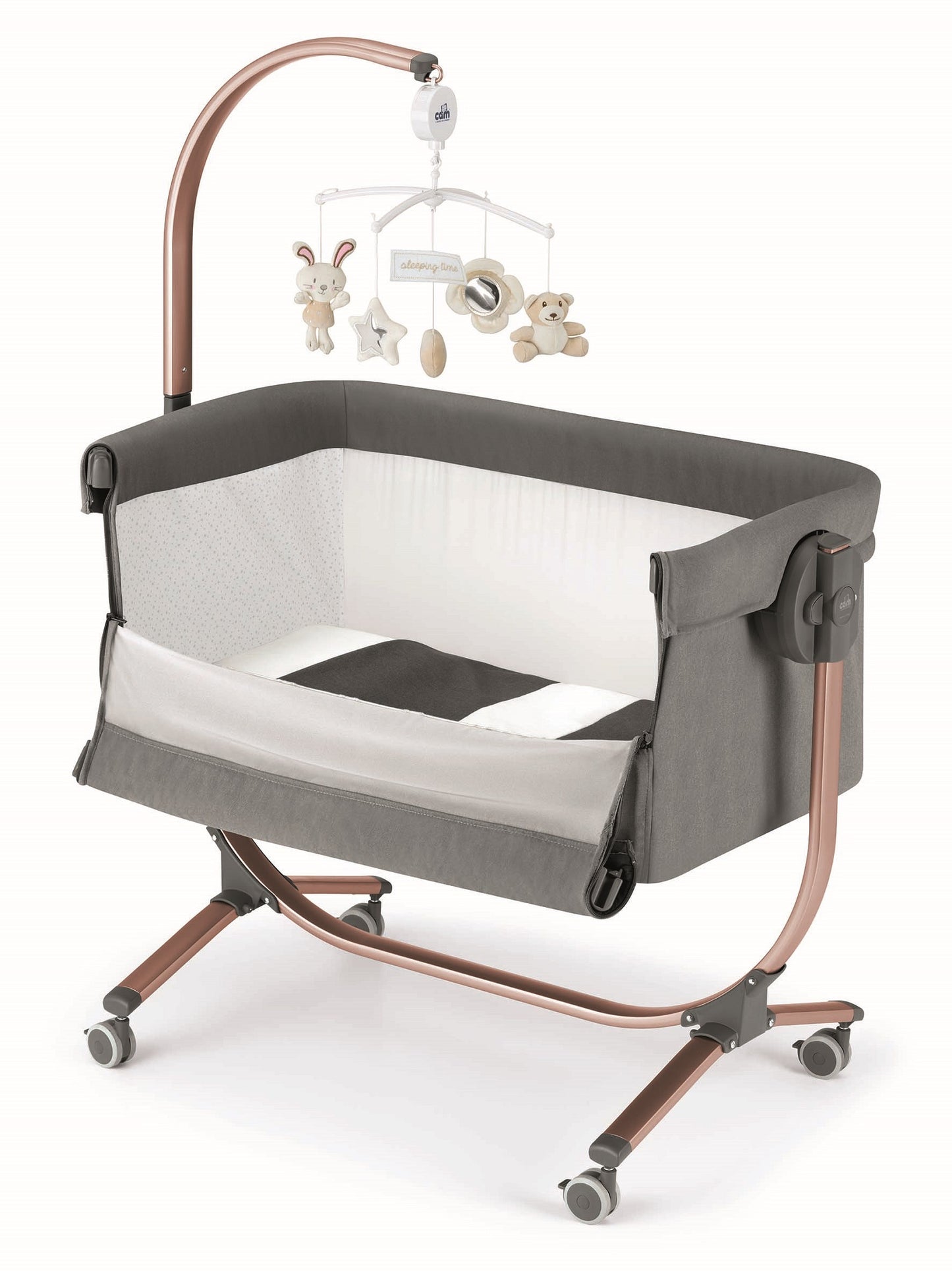 Cam Cullami Bassinet, Rose Gold and Grey