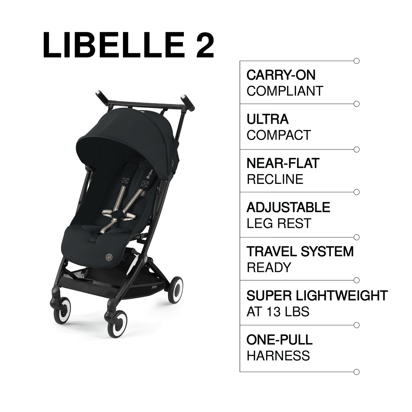 travel stroller flat recline Cybex Libelle 2 Stroller