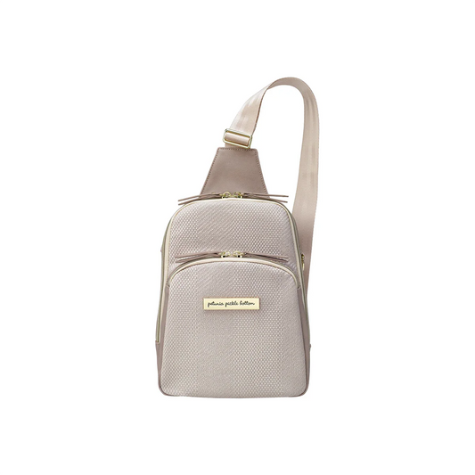 Petunia Pickle Bottom Criss-Cross Sling - Grey Matte Cable Stitch