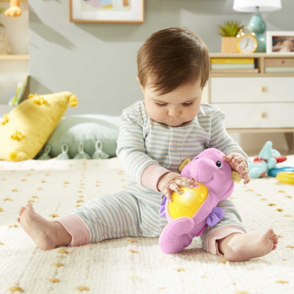 Cavalo marinho Fisher Price Soothe &amp; Glow, rosa