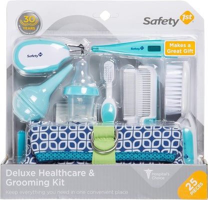 Safety 1st Deluxe Kit de cuidado y cuidado del bebé de 25 piezas - Blanco y azul