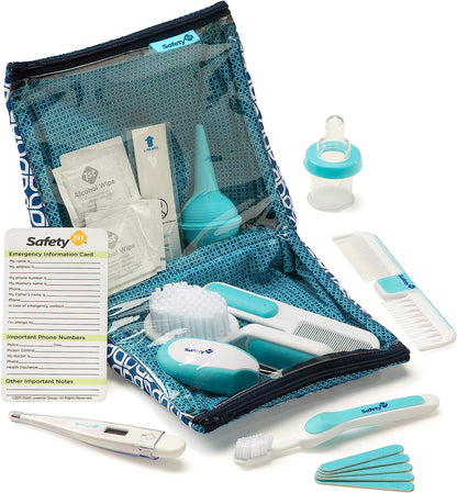 Safety 1st Deluxe 25-Piece Baby Healthcare and Grooming Kit - White & Blue