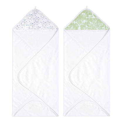 Aden & Anais Essentials Cotton Muslin Hooded Towel 2-Pack