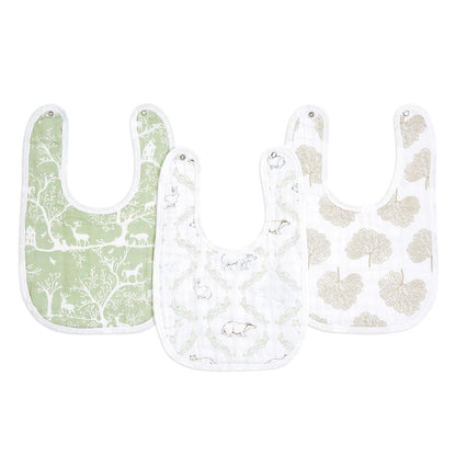 Aden & Anais Essentials Cotton Muslin Snap Bibs 3 Pack