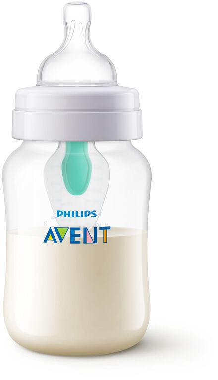 Avent Biberón anticólicos con ventilación AirFree 9 oz, 1 paquete - Transparente