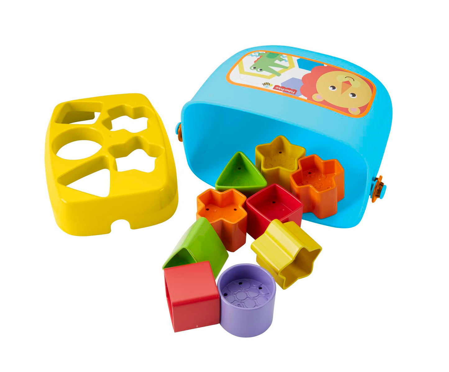 Primeiros blocos da Fisher Price Baby com balde de armazenamento