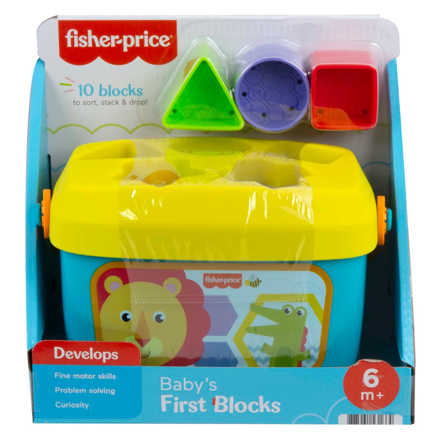 Los primeros bloques del bebé de Fisher Price con cubo de almacenamiento