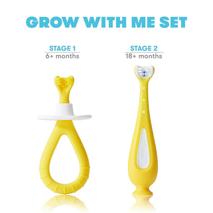 Conjunto de escova de dentes para treinamento Fridababy Grow-With-Me