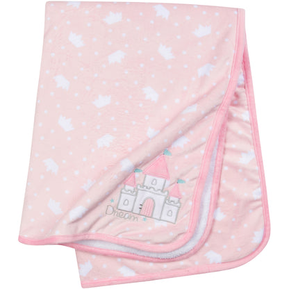 Gerber Girls Princess Castle Plush Blanket