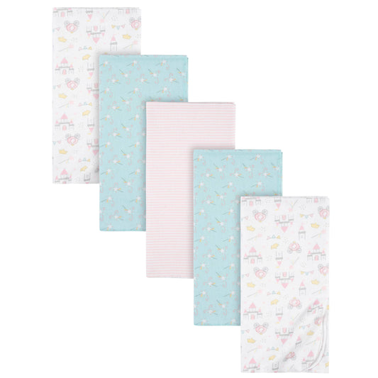 Gerber 5-Pack Flannel Receiving Blankets, Girl Princess