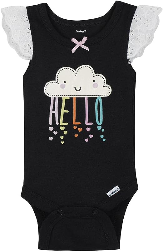 Gerber Clouds 4 pacotes sem mangas Onesies® menina