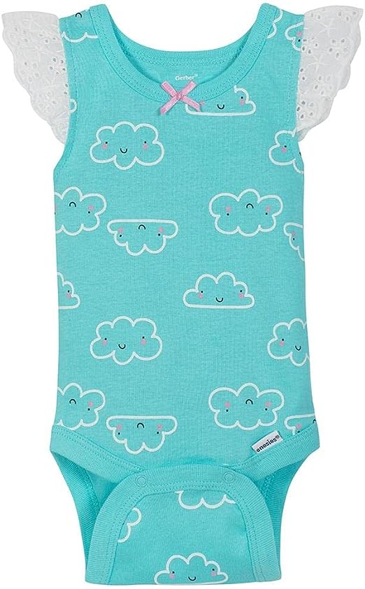 Gerber Clouds 4 pacotes sem mangas Onesies® menina