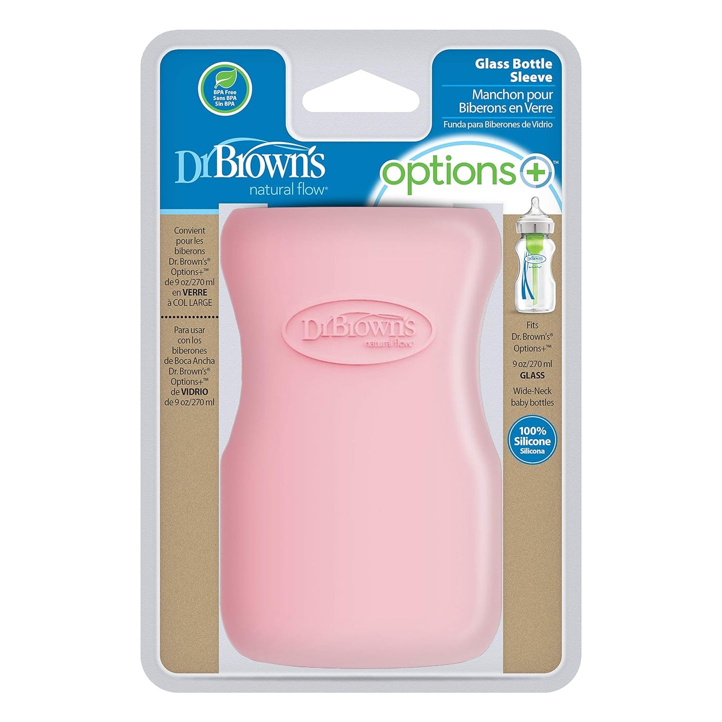 Dr. Brown's Natural Flow® Options+™ Fundas de vidrio para biberones de 9 oz 