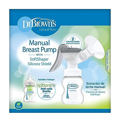 Extractor de leche manual Dr. Brown's con protector de silicona SoftShape™ 